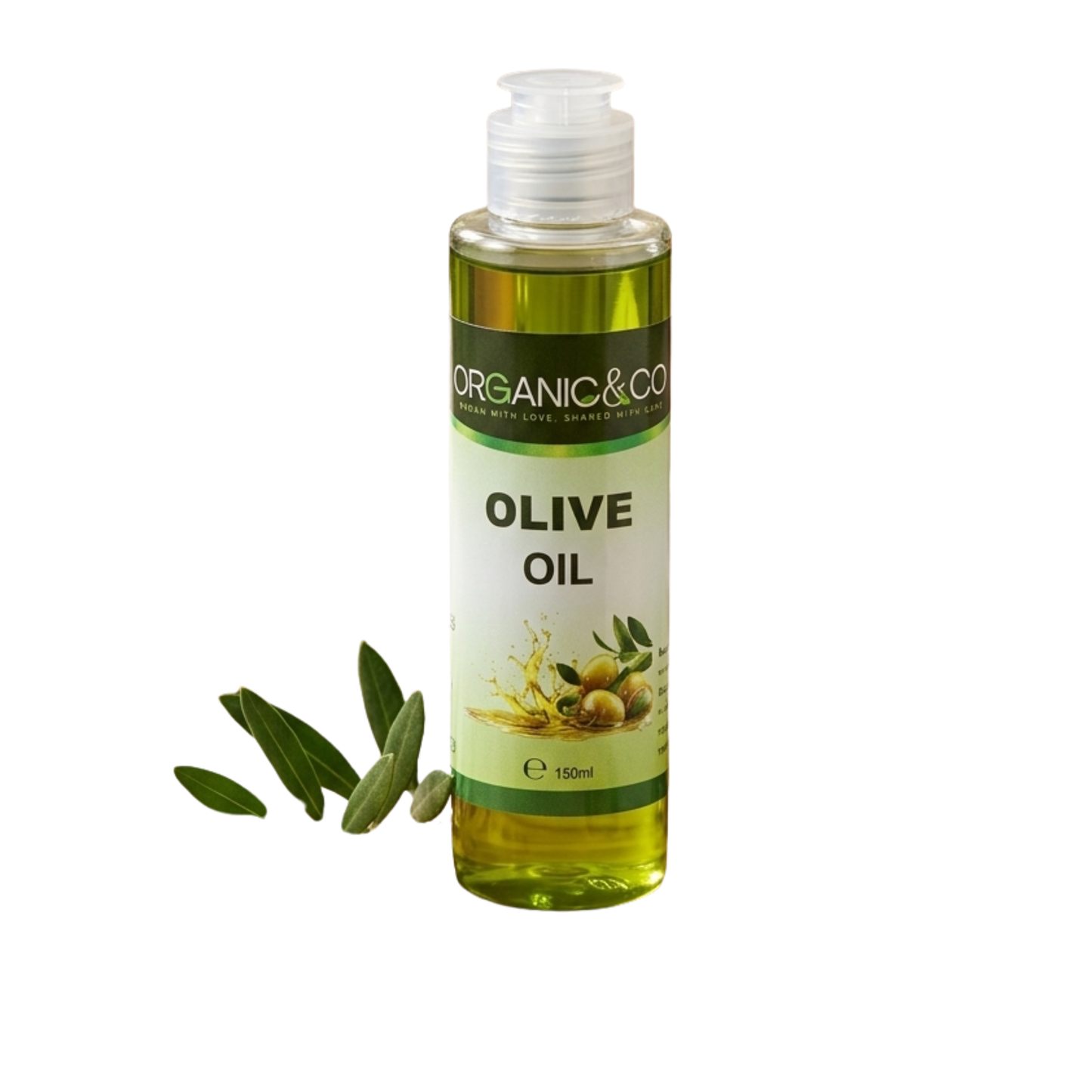 Organic & Co Olive Oil 150ml - Cold Pressed Natural Hair Oil Pakistan