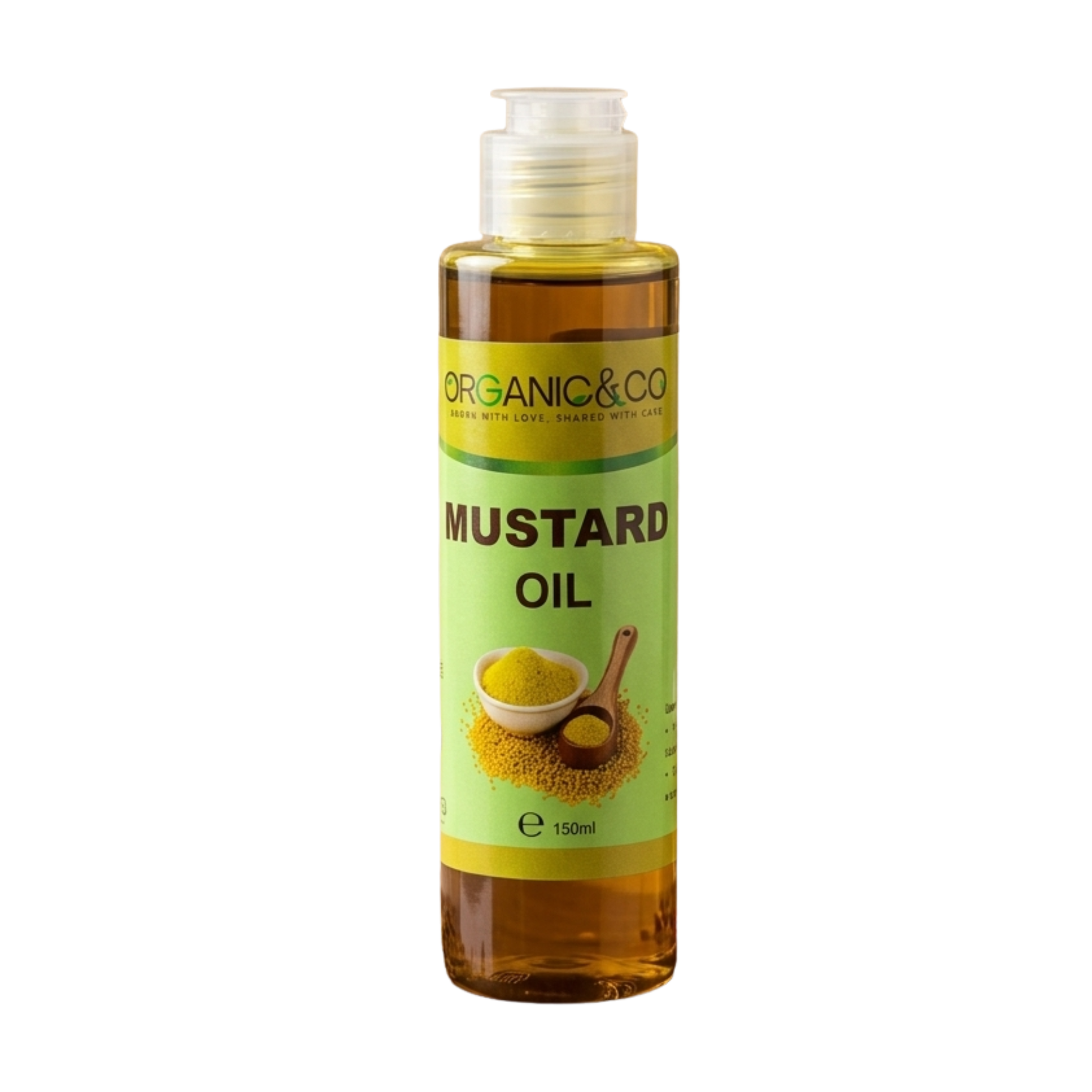 Organic & Co Mustard Oil 150ml - Cold Pressed Natural Hair Oil Pakistan